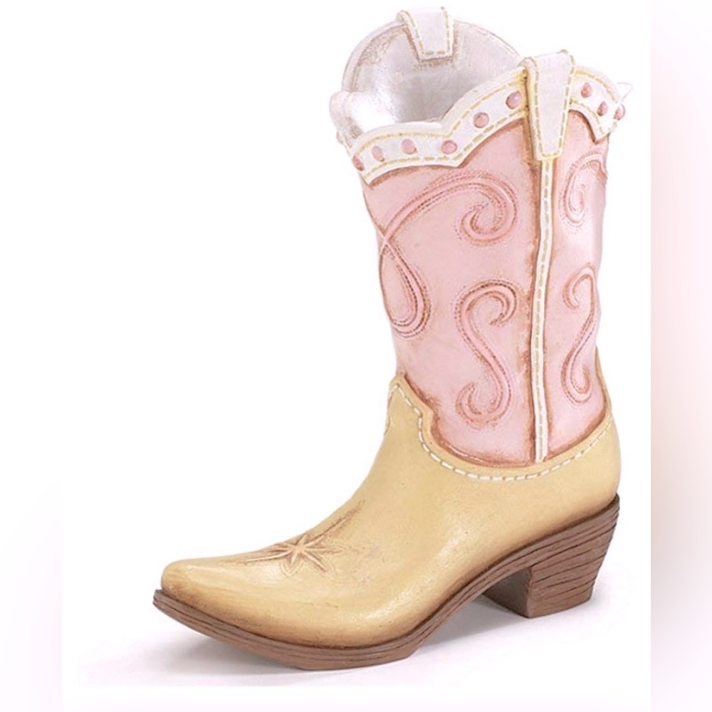 Pink Cowgirl Boot Vase